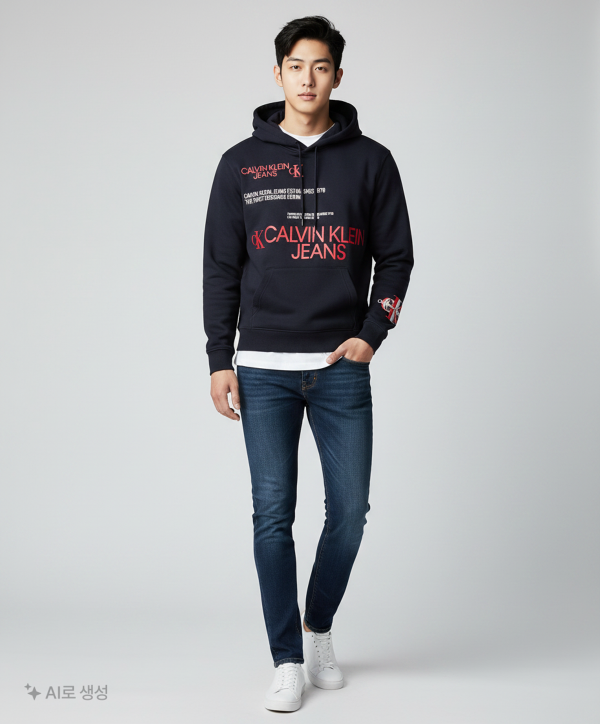 캘빈클라인 진(CALVIN KLEIN JEANS) 후드 티셔츠 XL