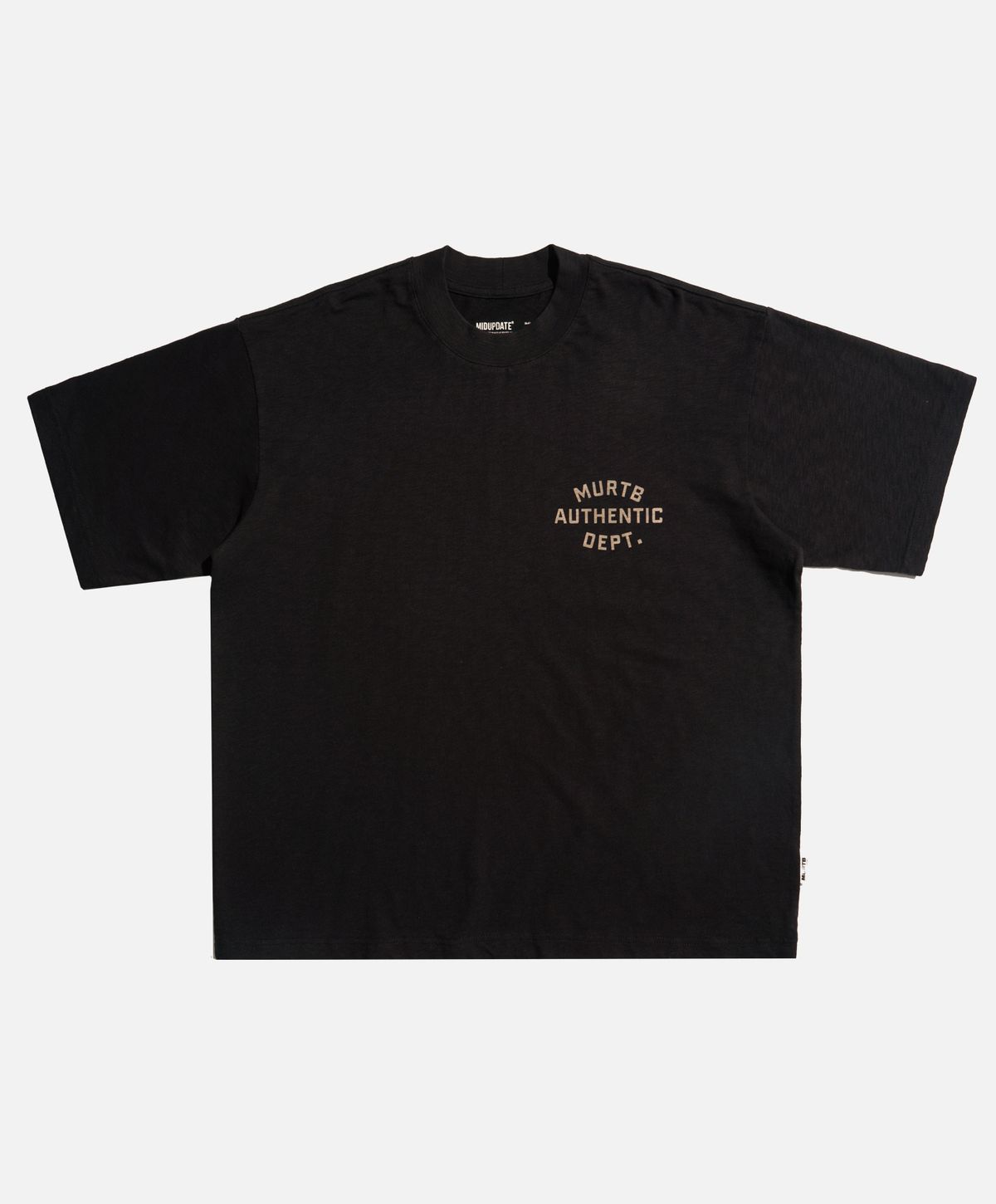 미드업데이트(MIDUPDATE) Authentic Dept Arch Graphic Tee black