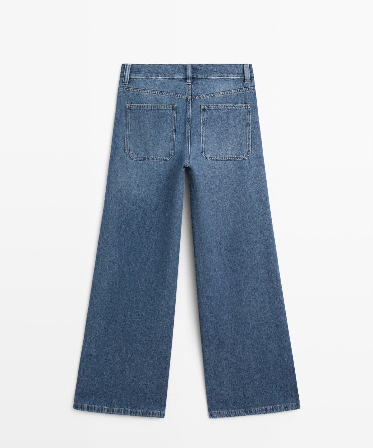 마시모두띠(MASSIMO DUTTI) 미드라이즈 와이드 레그 진