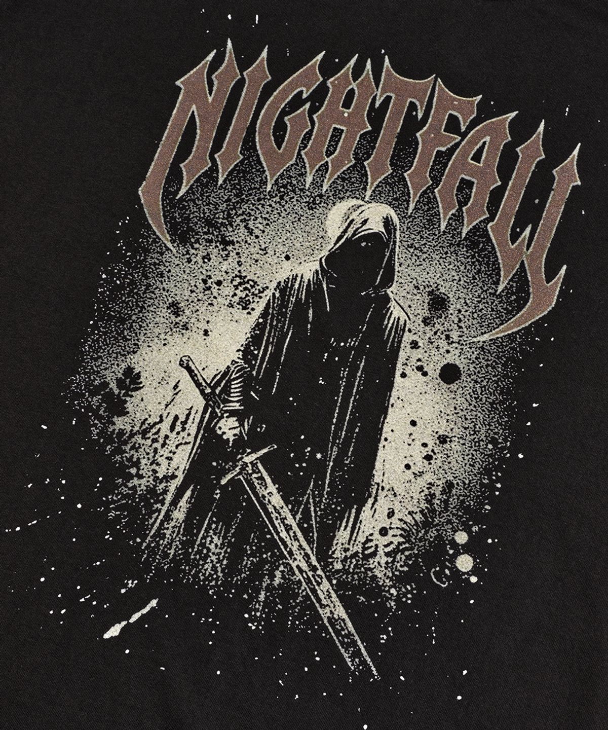 르렌느(LERENNE) Night Vintage T-Shirt - Black