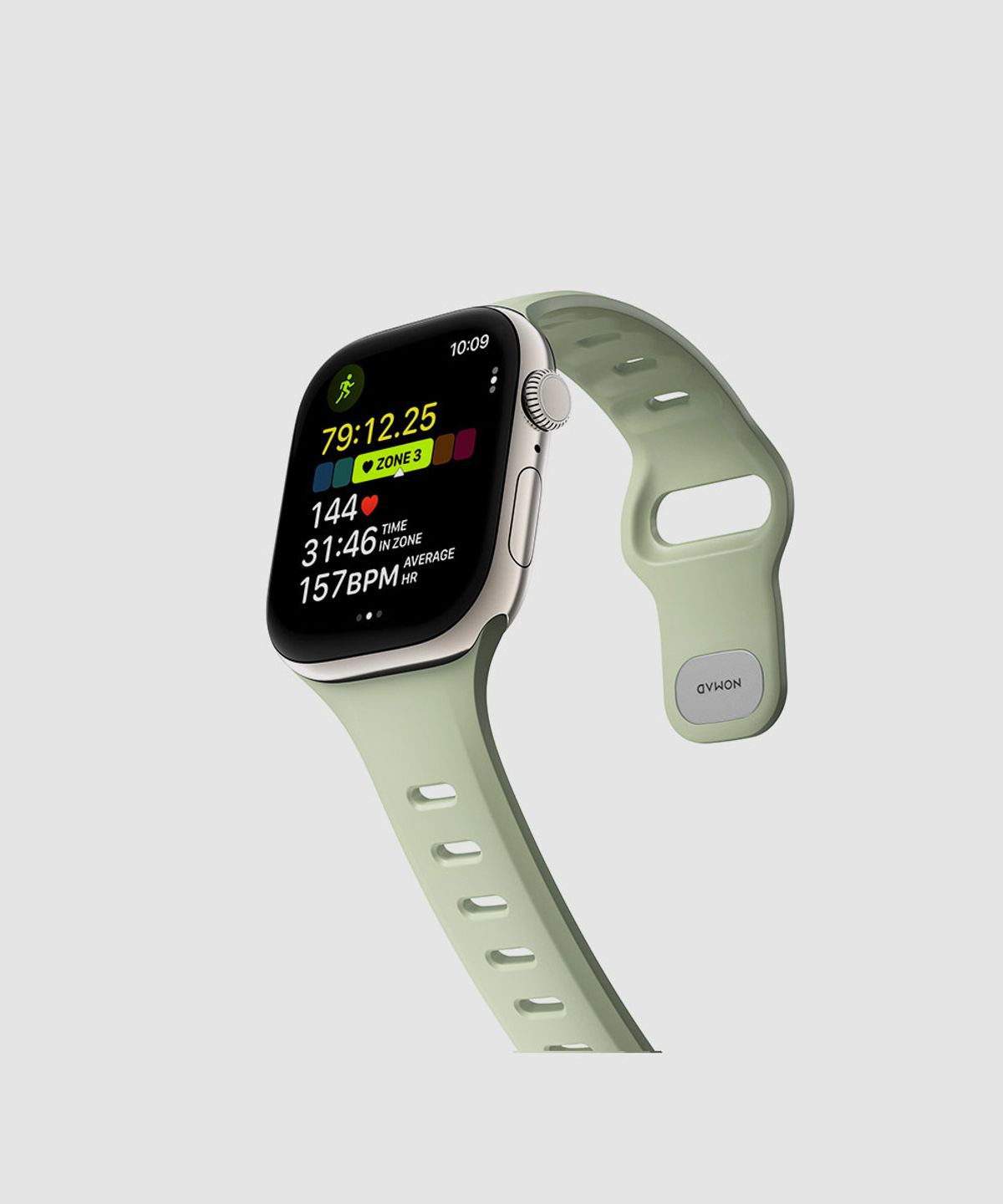 노마드(NOMAD) 애플워치 워치밴드 스포츠 템포 밴드 FKM 러버 씨그래스 42mm