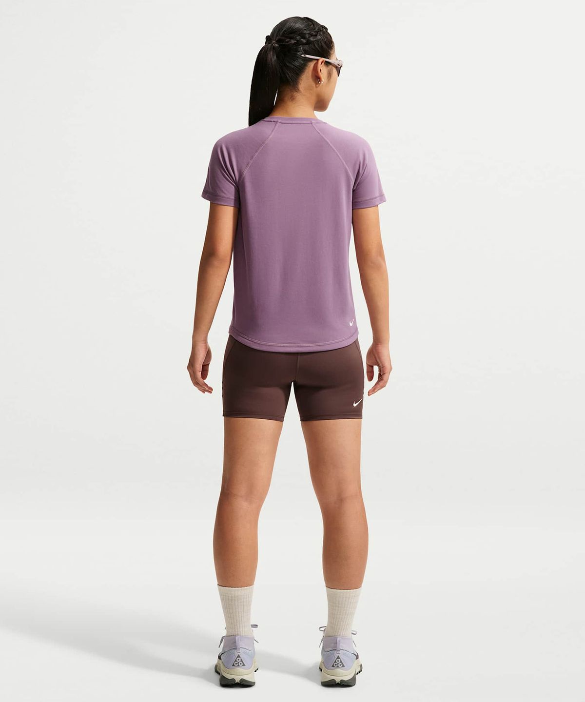 나이키(NIKE) ACG 드라이 핏 반소매 트레일 러닝 탑 W - 바이올렛 더스트:서밋 화이트 / IO9651-536