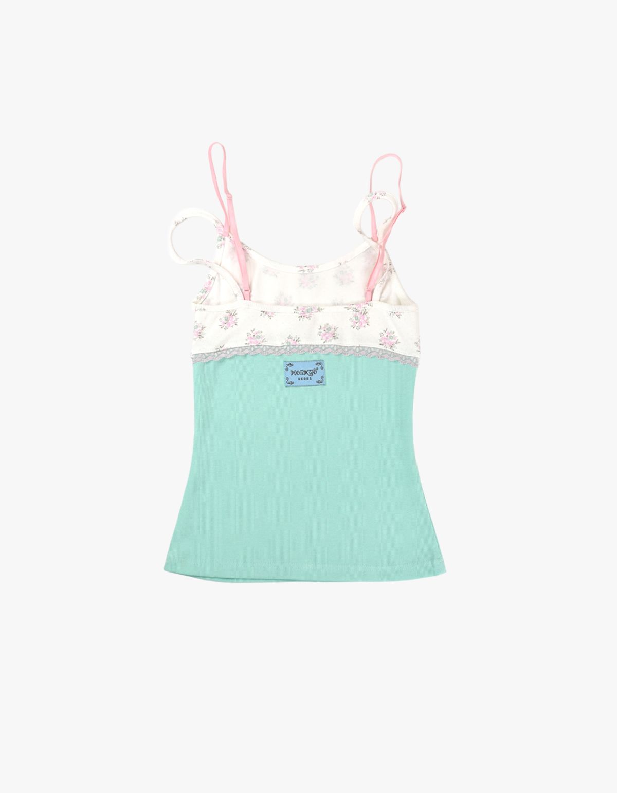 혼쿄(HONKYO) Double Strap Lace Sleeveless- Mint Flower