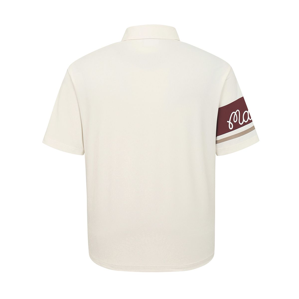 말본 골프(MALBON GOLF) 소매 배색 라글란 폴로 티셔츠 CREAM (MAN)