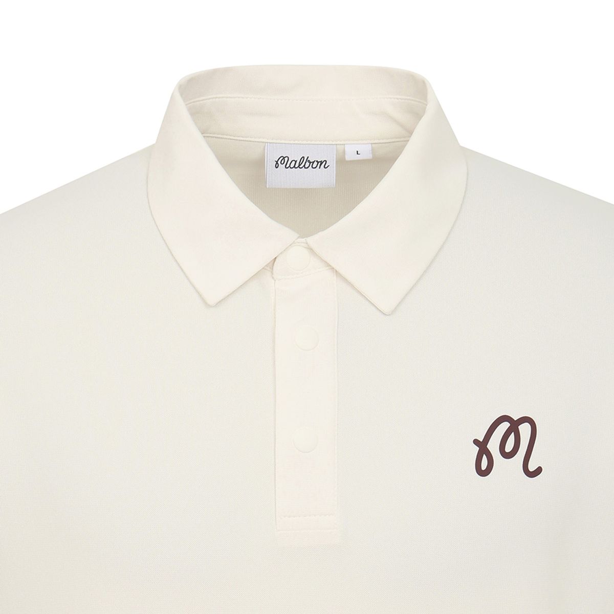 말본 골프(MALBON GOLF) 소매 배색 라글란 폴로 티셔츠 CREAM (MAN)