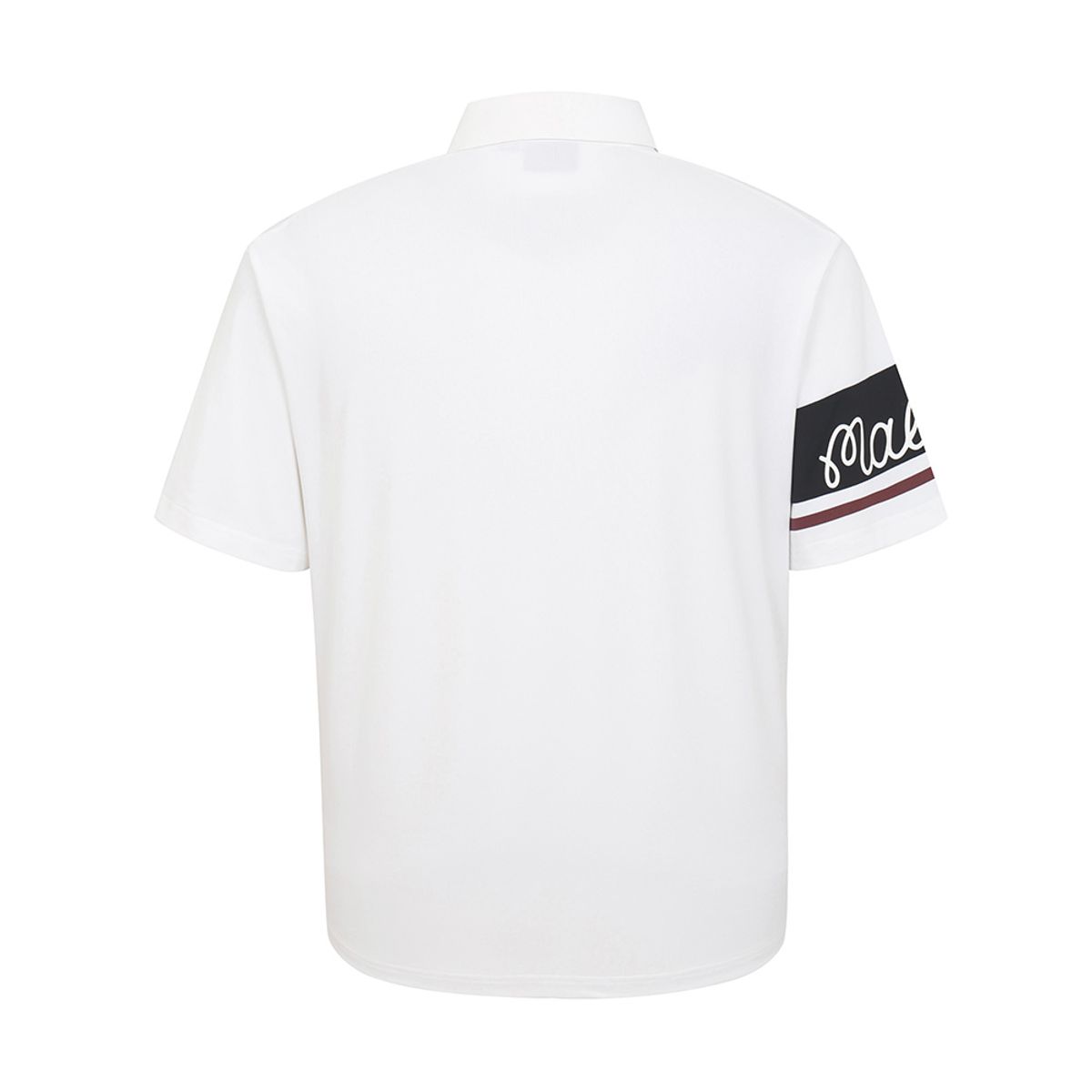 말본 골프(MALBON GOLF) 소매 배색 라글란 폴로 티셔츠 OFF WHITE (MAN)