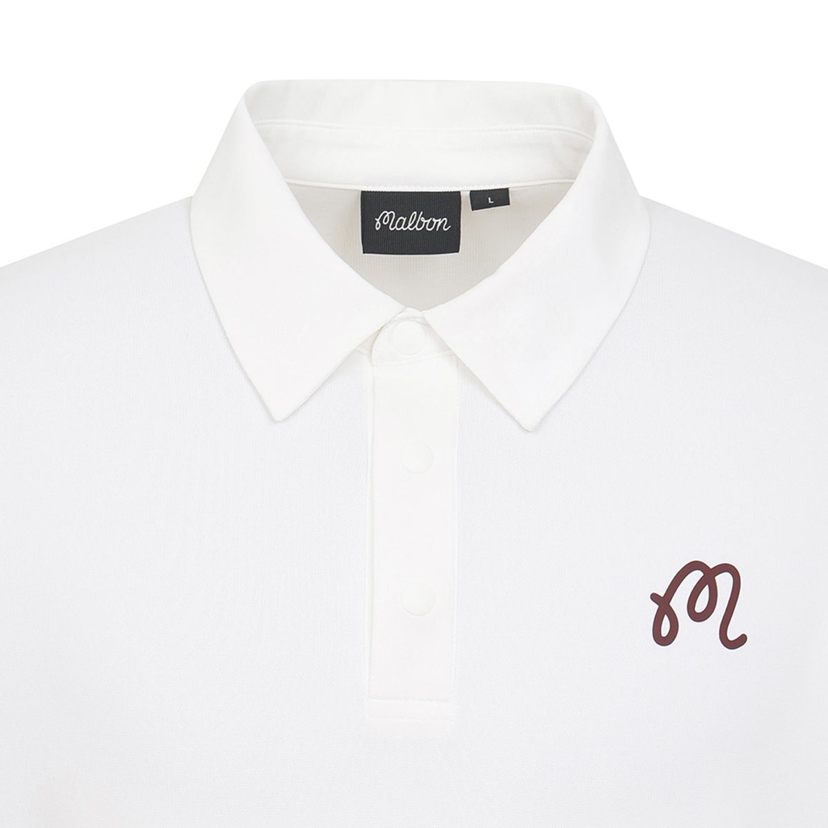 말본 골프(MALBON GOLF) 소매 배색 라글란 폴로 티셔츠 OFF WHITE (MAN)