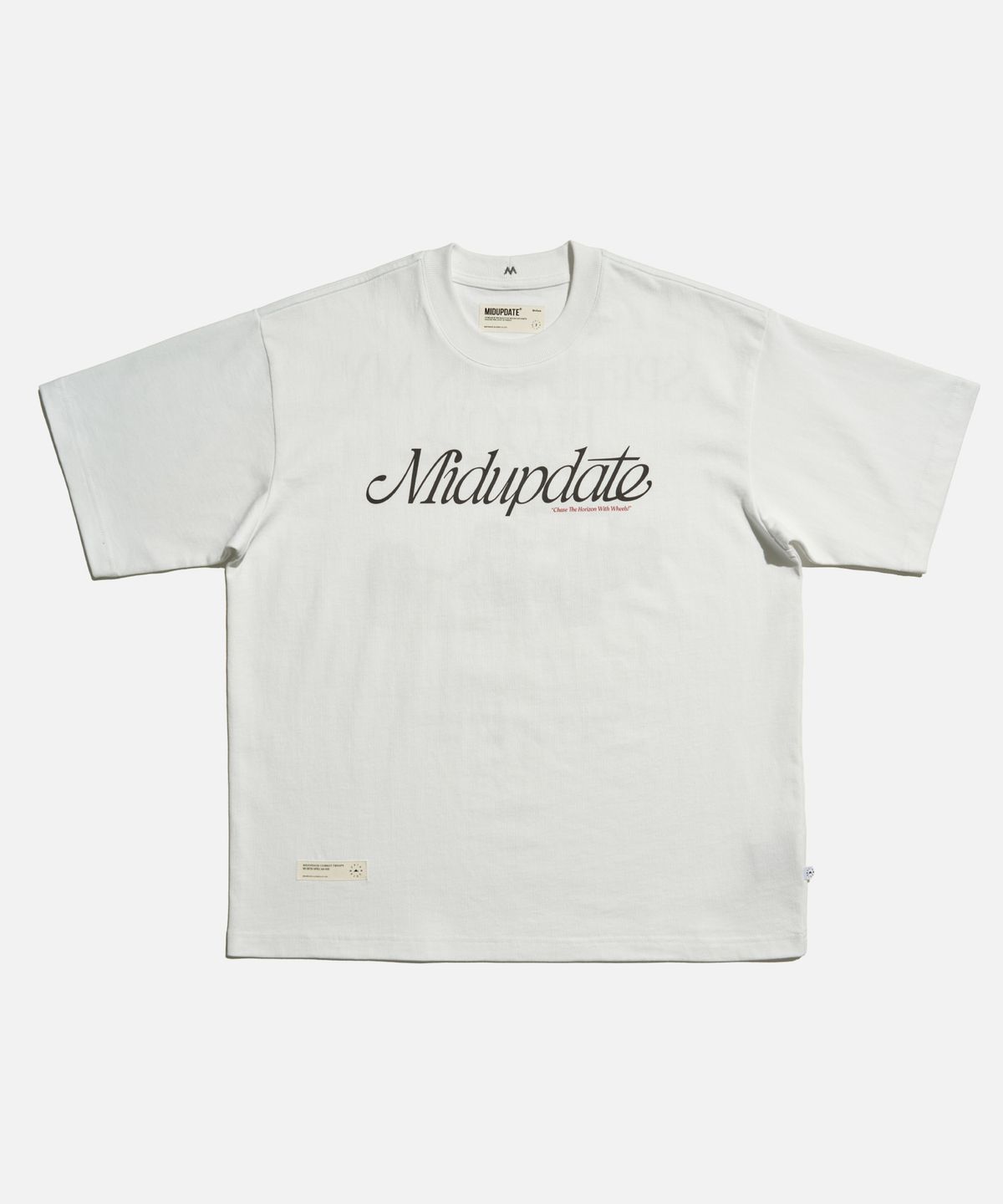 미드업데이트(MIDUPDATE) Vintage Racer Graphic SS Tee white