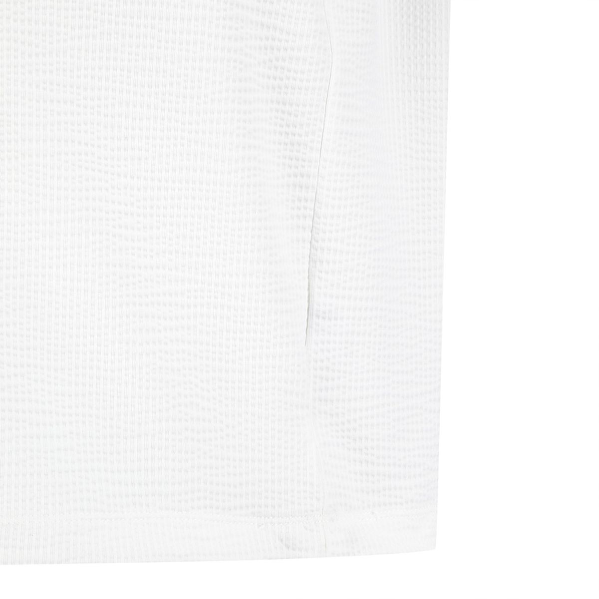 말본 골프(MALBON GOLF) 시어서커 저지 세미오버 브이넥 티셔츠 WHITE (WOMAN)