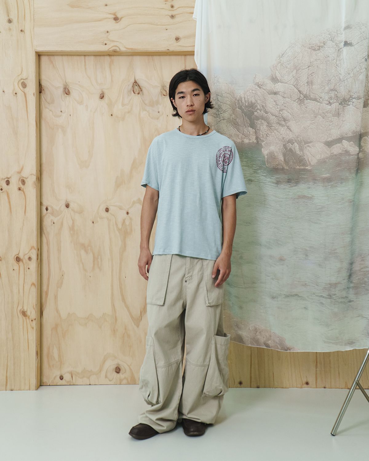 카락터(KARACTOR) Boteh half T-shirts / Lagoon