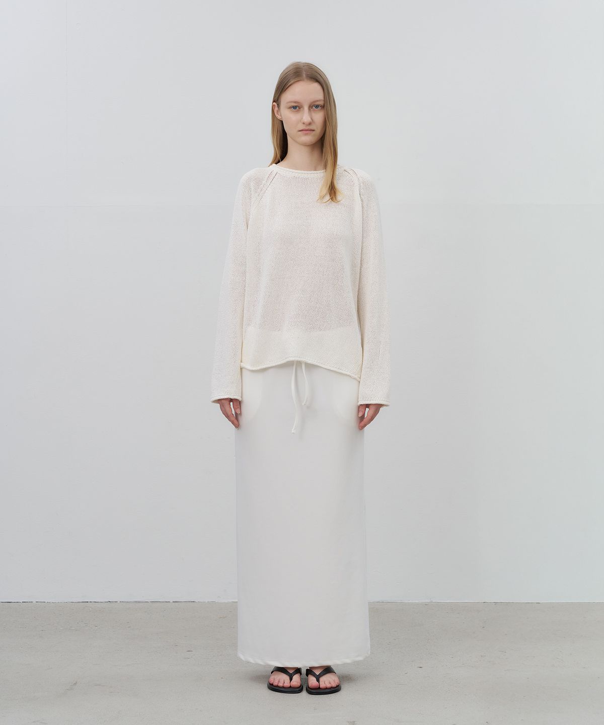 로트(LOTE) Crepe String Skirt_3 Color