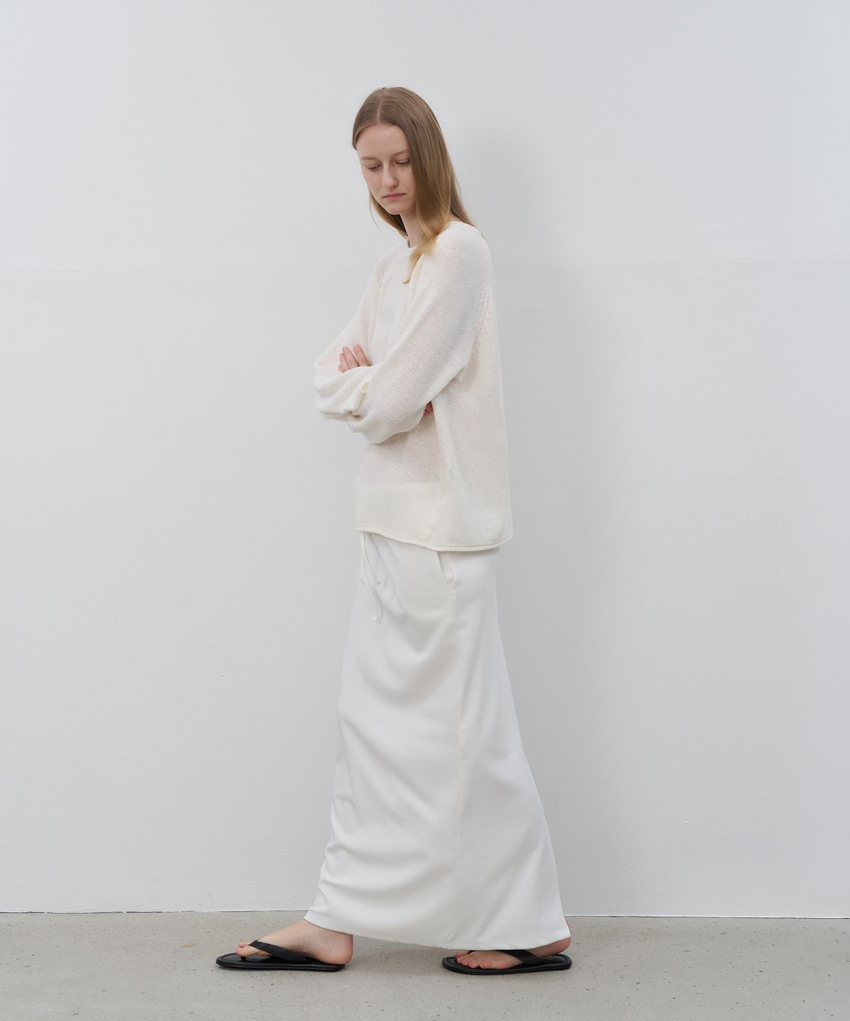 로트(LOTE) Crepe String Skirt_3 Color
