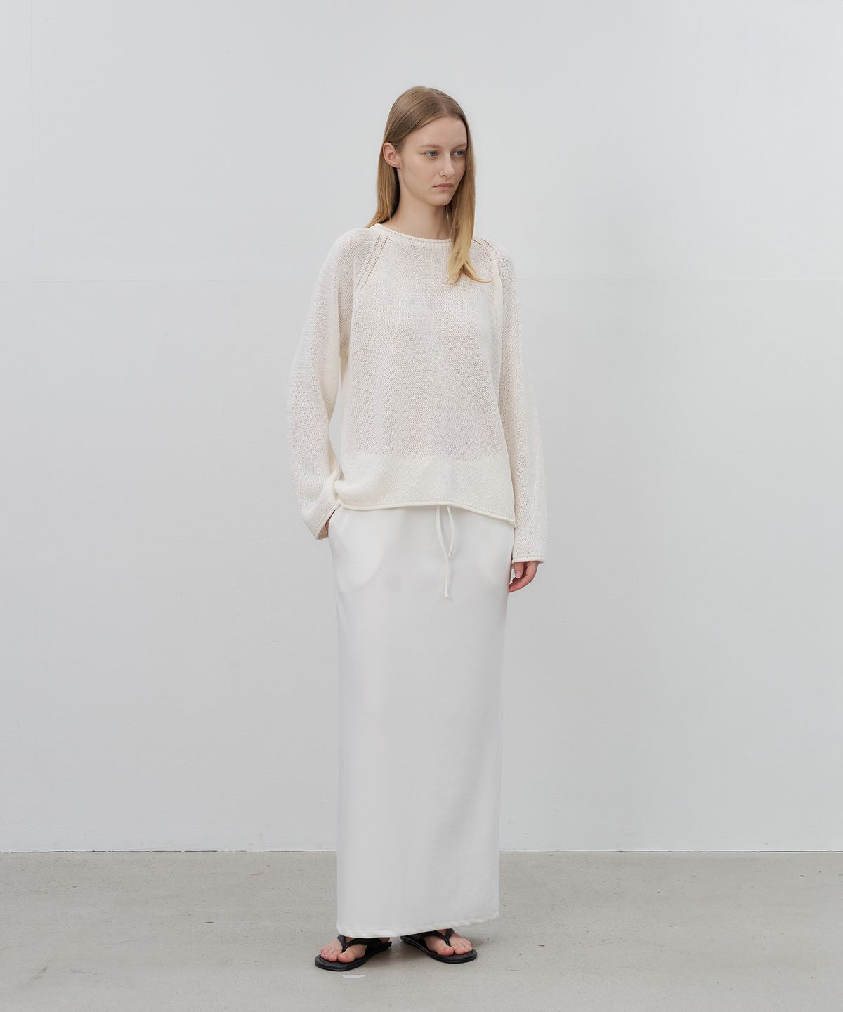 로트(LOTE) Crepe String Skirt_3 Color