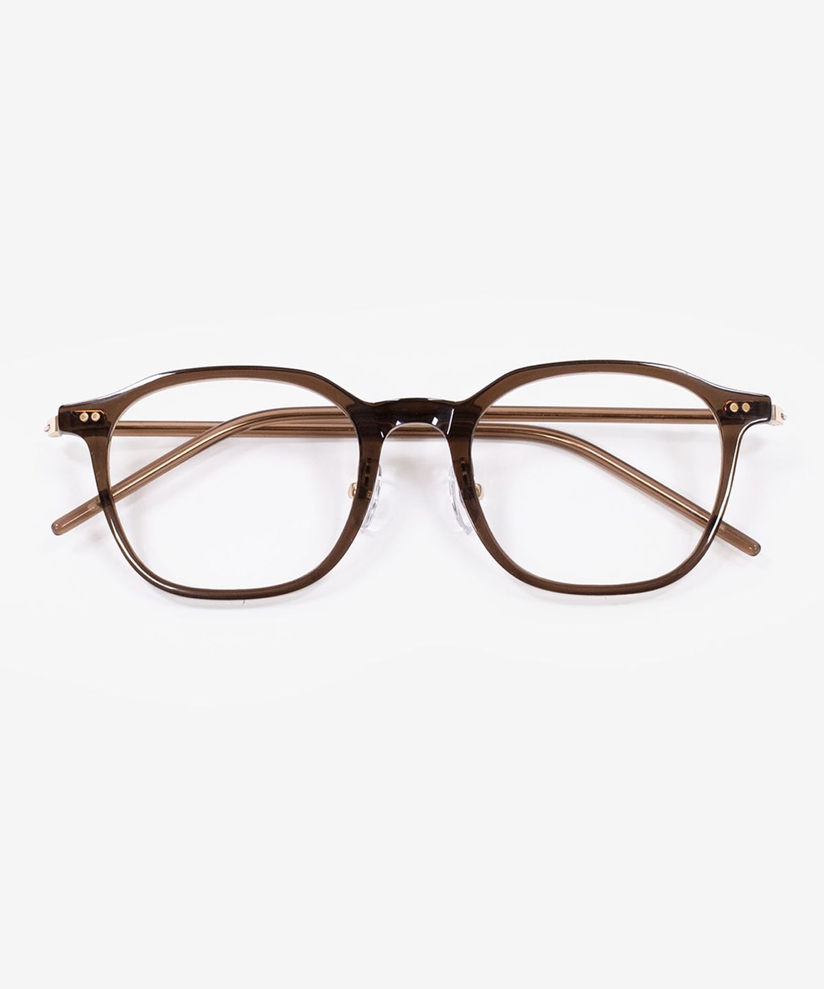 웨어웨어(WEARWHERE) MELO 01 Crystal Brown 블루라이트 차단 안경