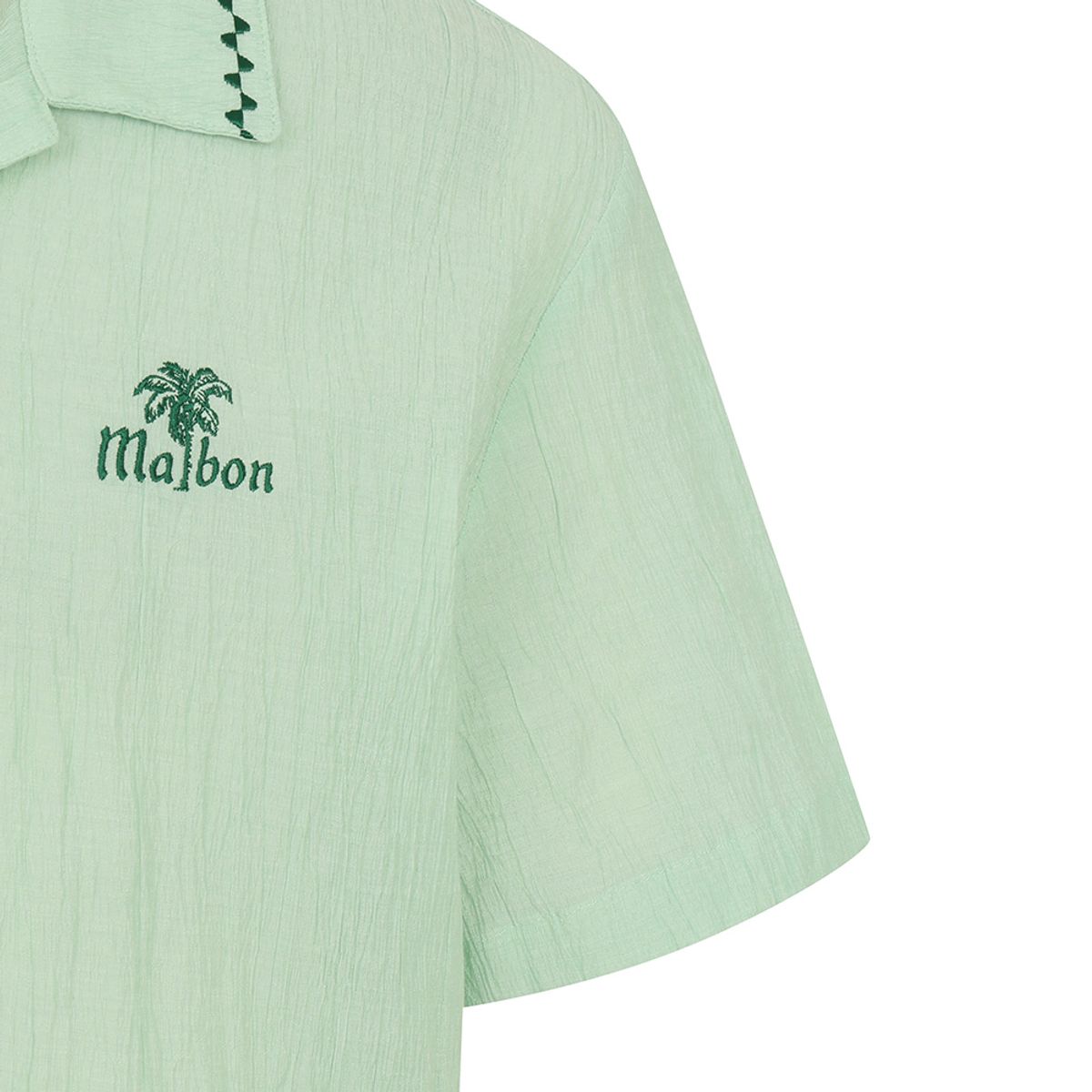 말본 골프(MALBON GOLF) 썸머 플리츠 반오픈카라 티셔츠 MINT GREEN (MAN)