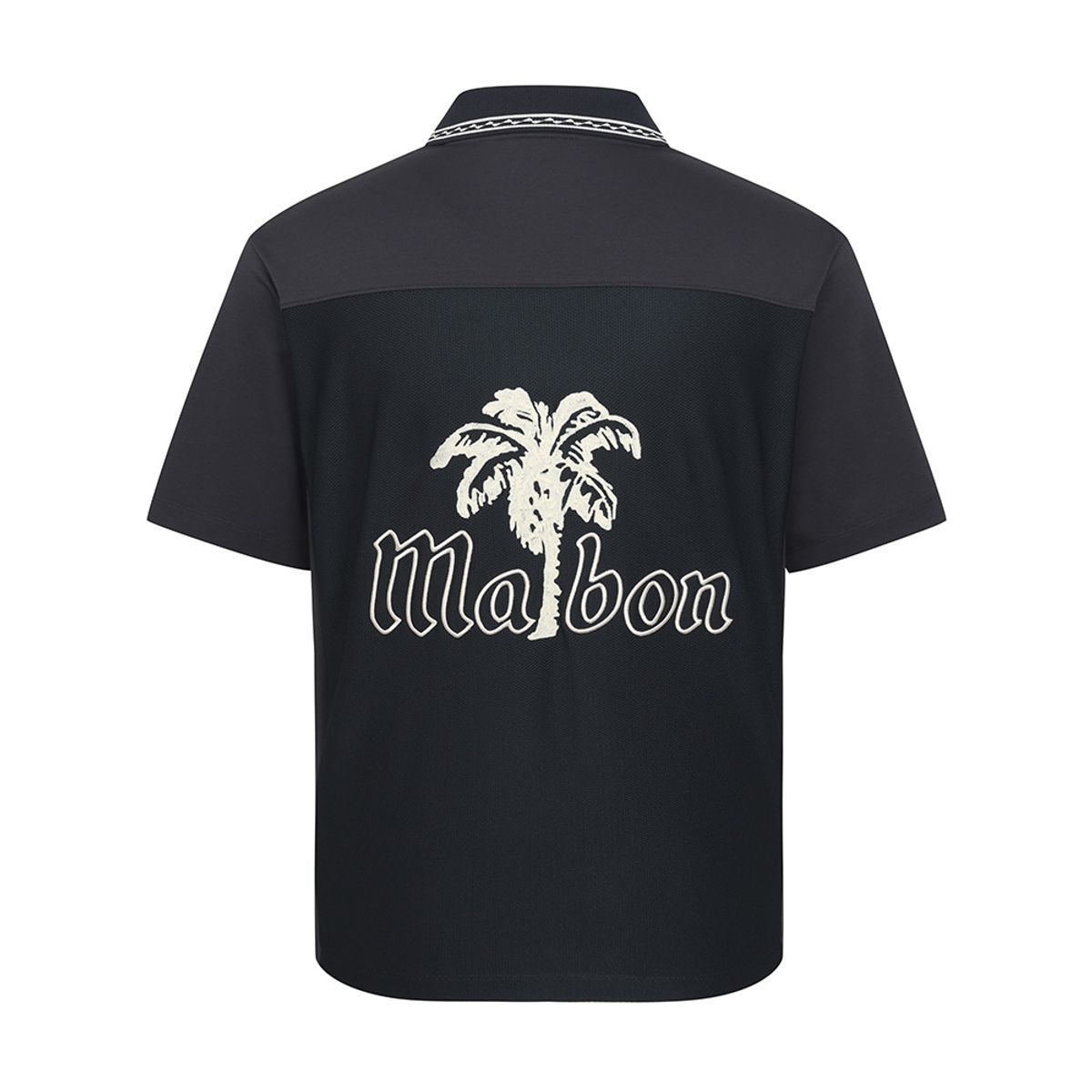 말본 골프(MALBON GOLF) 저지 크로셰 하이브리드 변형카라 티셔츠 NAVY (MAN)
