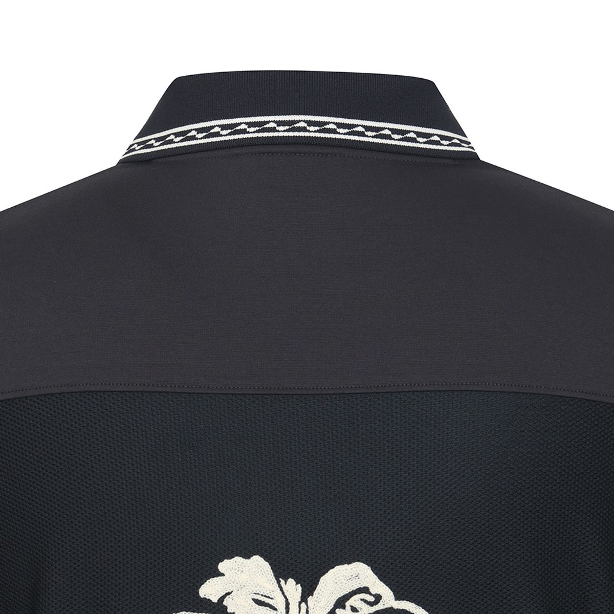 말본 골프(MALBON GOLF) 저지 크로셰 하이브리드 변형카라 티셔츠 NAVY (MAN)