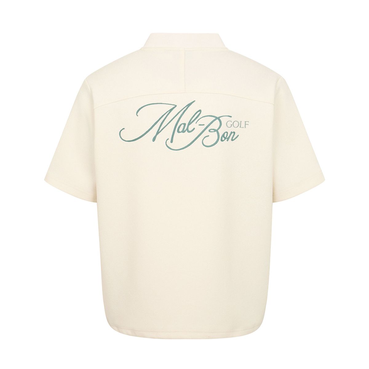 말본 골프(MALBON GOLF) 썸머 테리 세미오버핏 하프집 티셔츠 CREAM