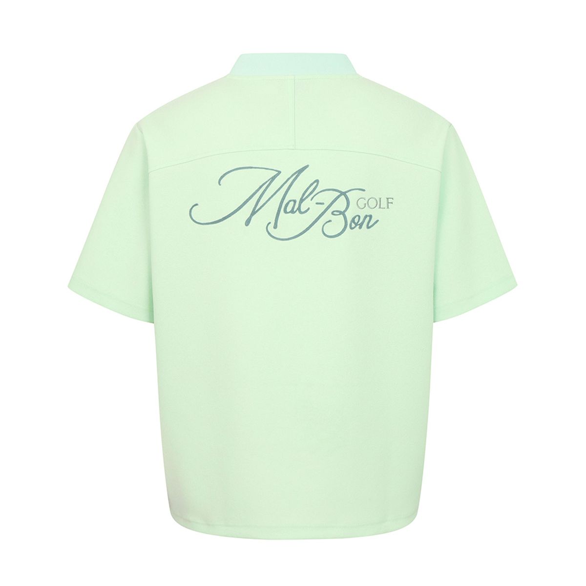 말본 골프(MALBON GOLF) 썸머 테리 세미오버핏 하프집 티셔츠 MINT GREEN