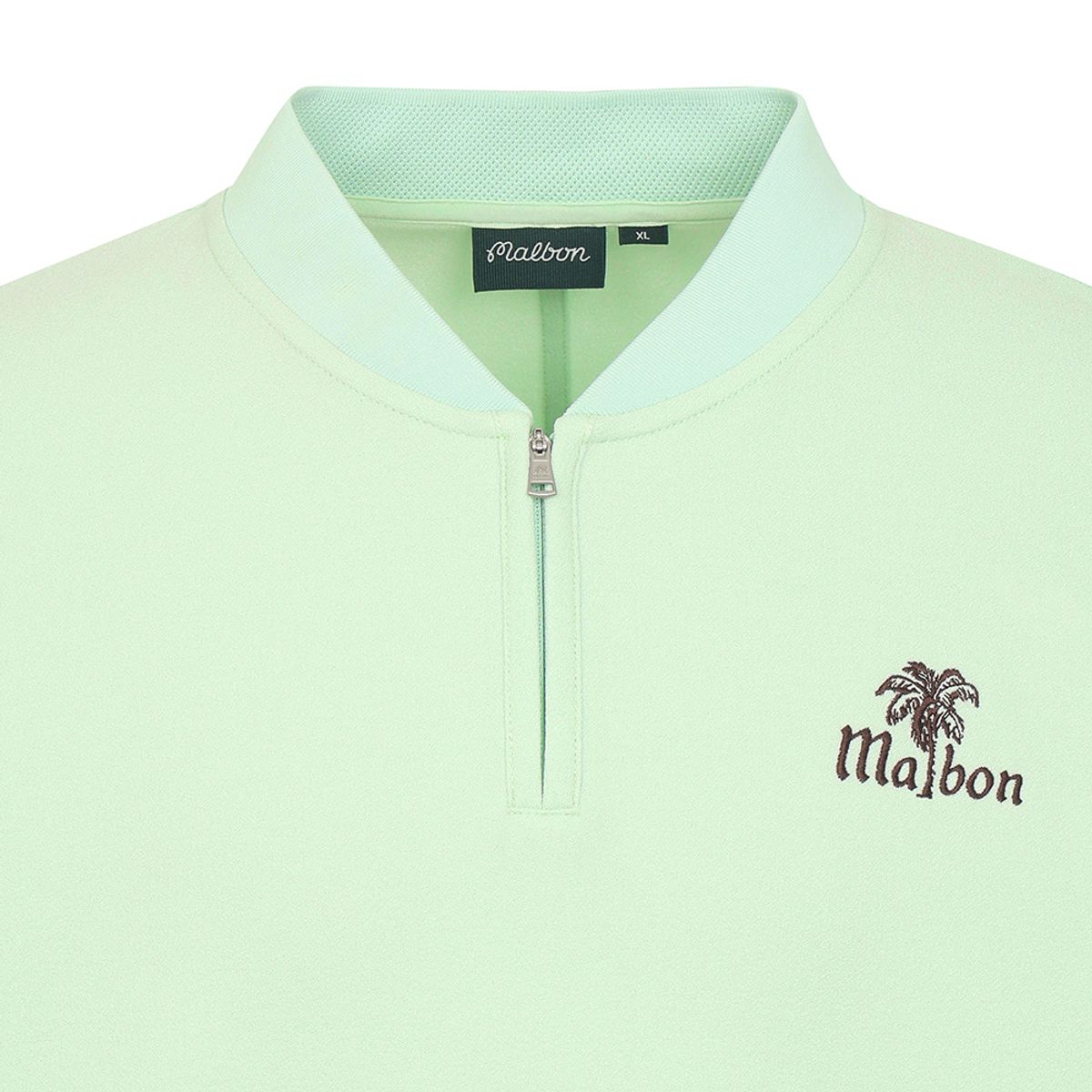 말본 골프(MALBON GOLF) 썸머 테리 세미오버핏 하프집 티셔츠 MINT GREEN