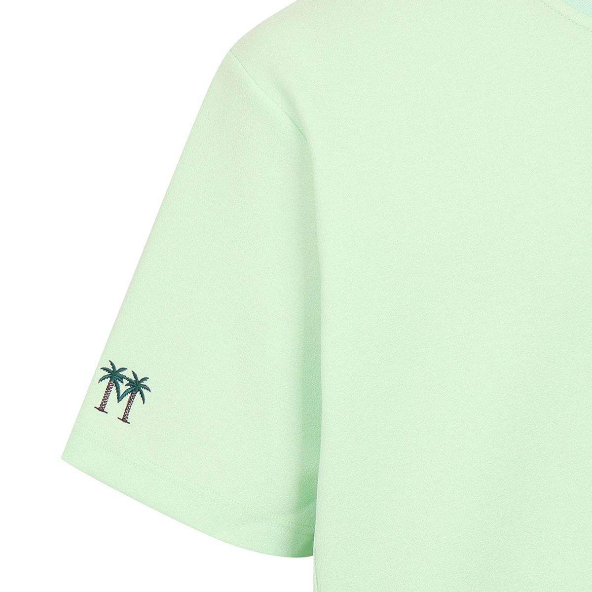 말본 골프(MALBON GOLF) 썸머 테리 세미오버핏 하프집 티셔츠 MINT GREEN