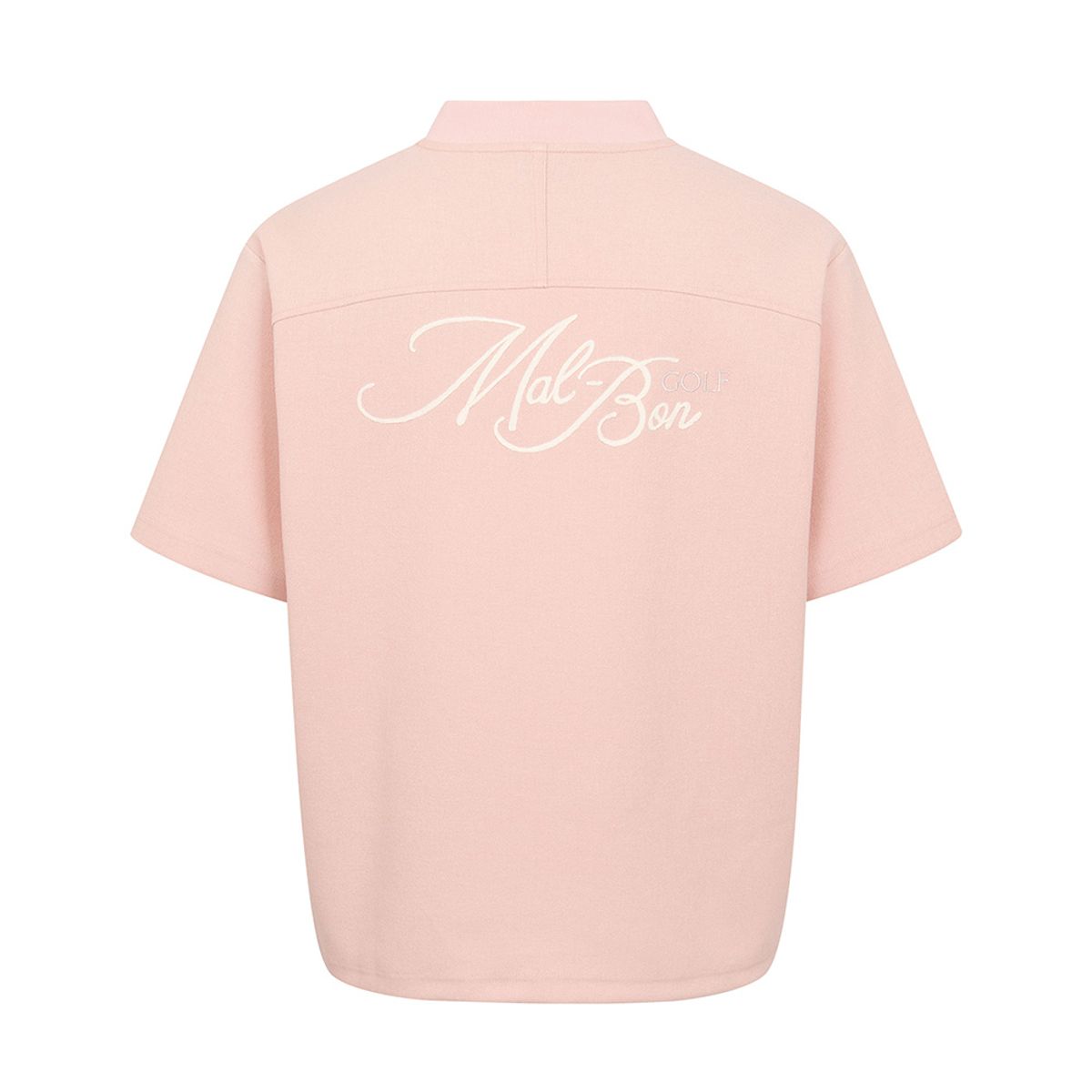 말본 골프(MALBON GOLF) 썸머 테리 세미오버핏 하프집 티셔츠 PINK