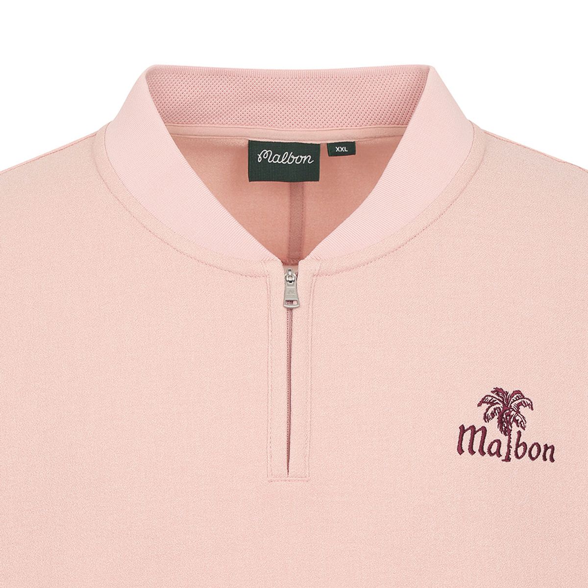 말본 골프(MALBON GOLF) 썸머 테리 세미오버핏 하프집 티셔츠 PINK