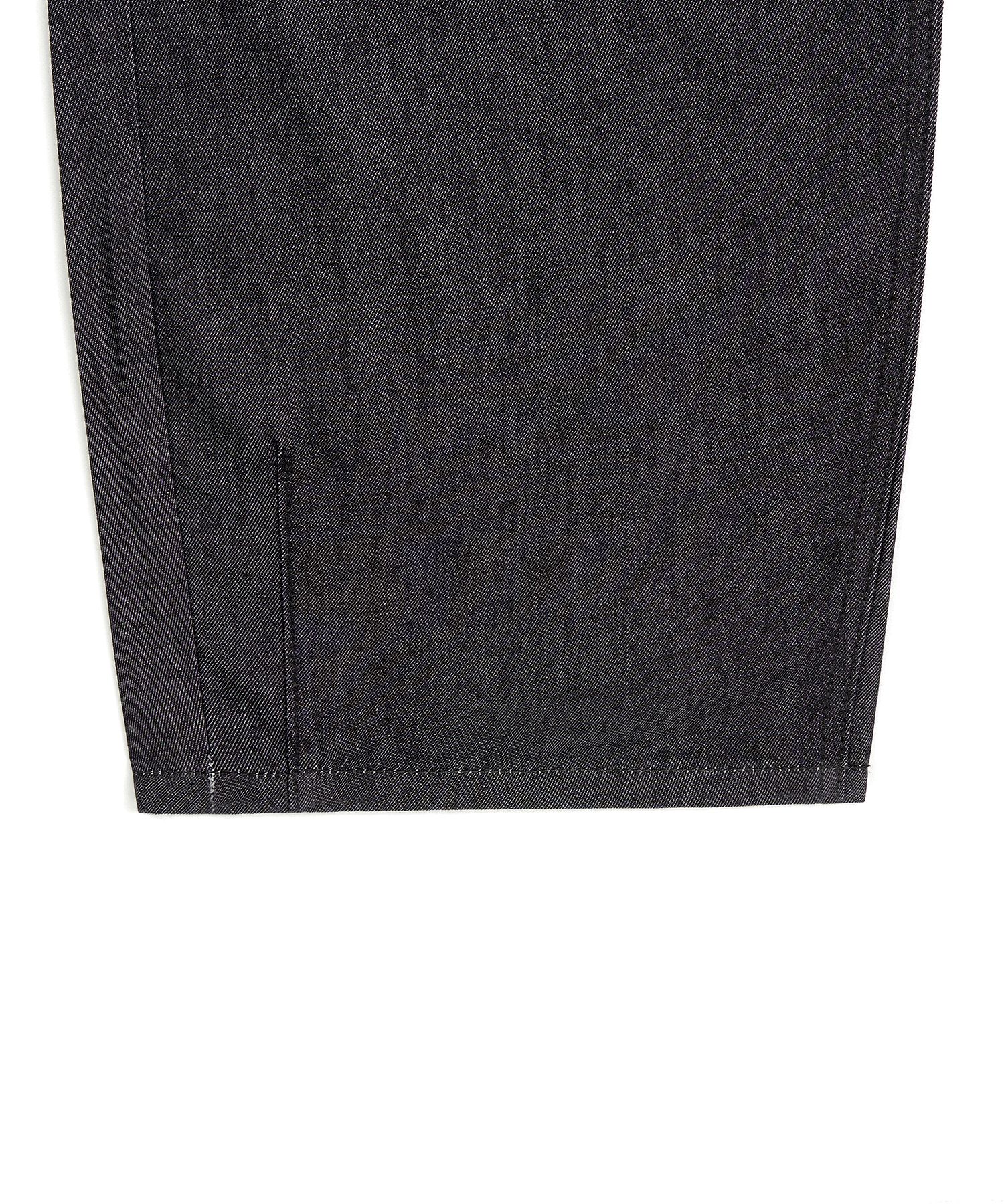 [여름 기획 원단] 커브드 배럴 데님 팬츠 (BLACK) source detail 13