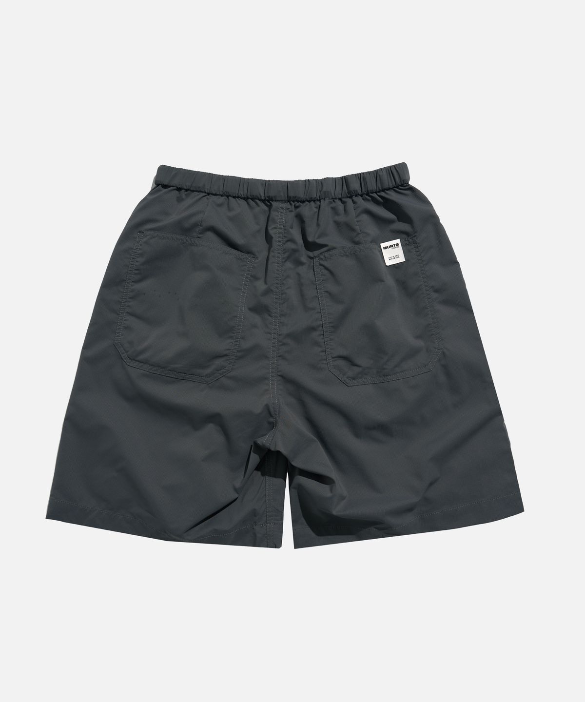 미드업데이트(MIDUPDATE) Circle Badge Technical Nylon Shorts gray