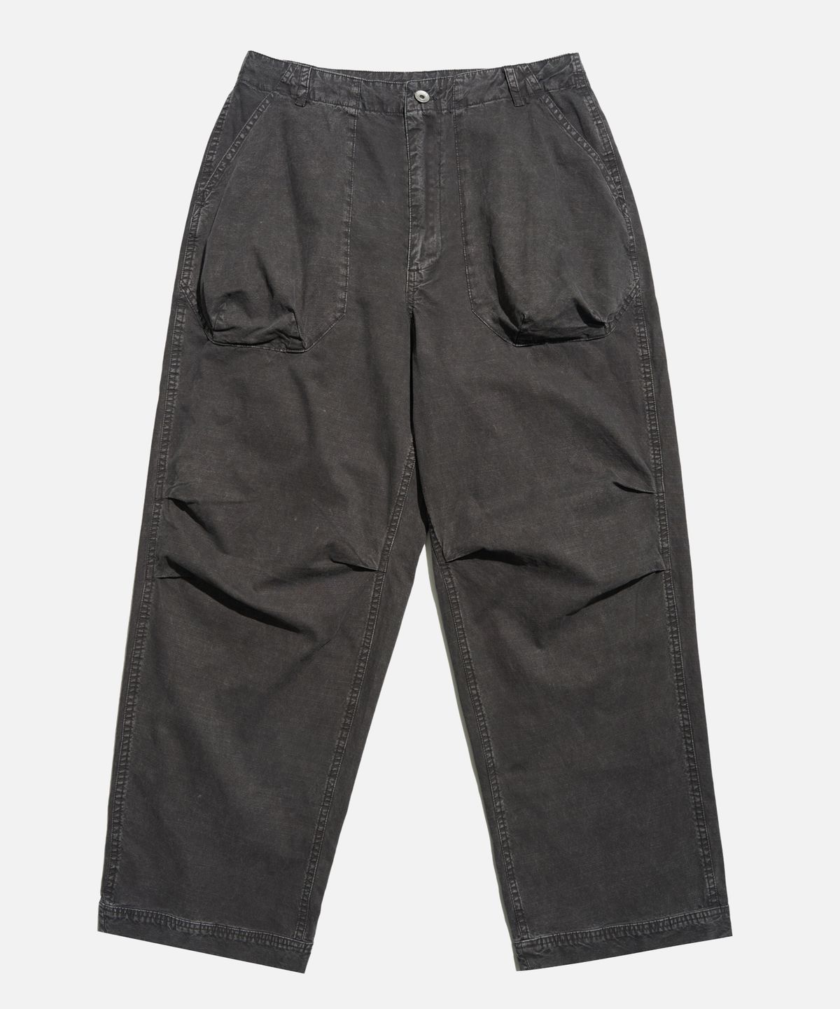 미드업데이트(MIDUPDATE) Knee-Tuck Wide Fatigue Pants darkgray