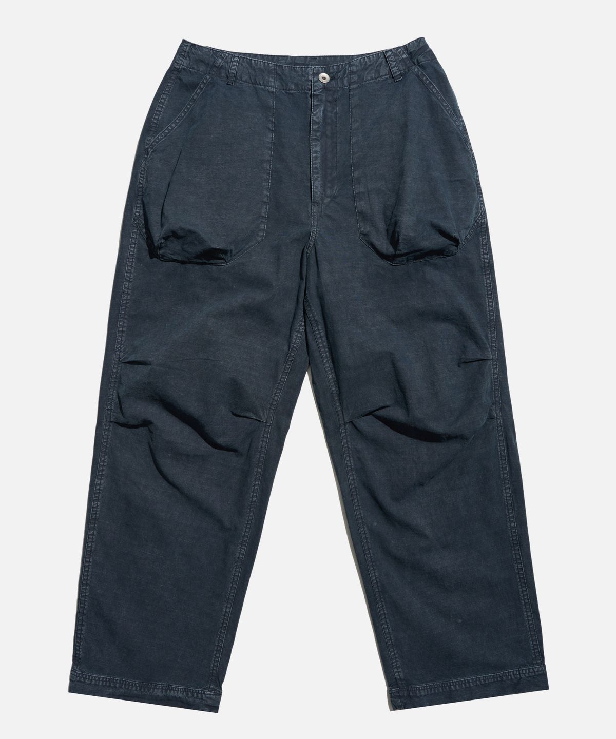미드업데이트(MIDUPDATE) Knee-Tuck Wide Fatigue Pants navy