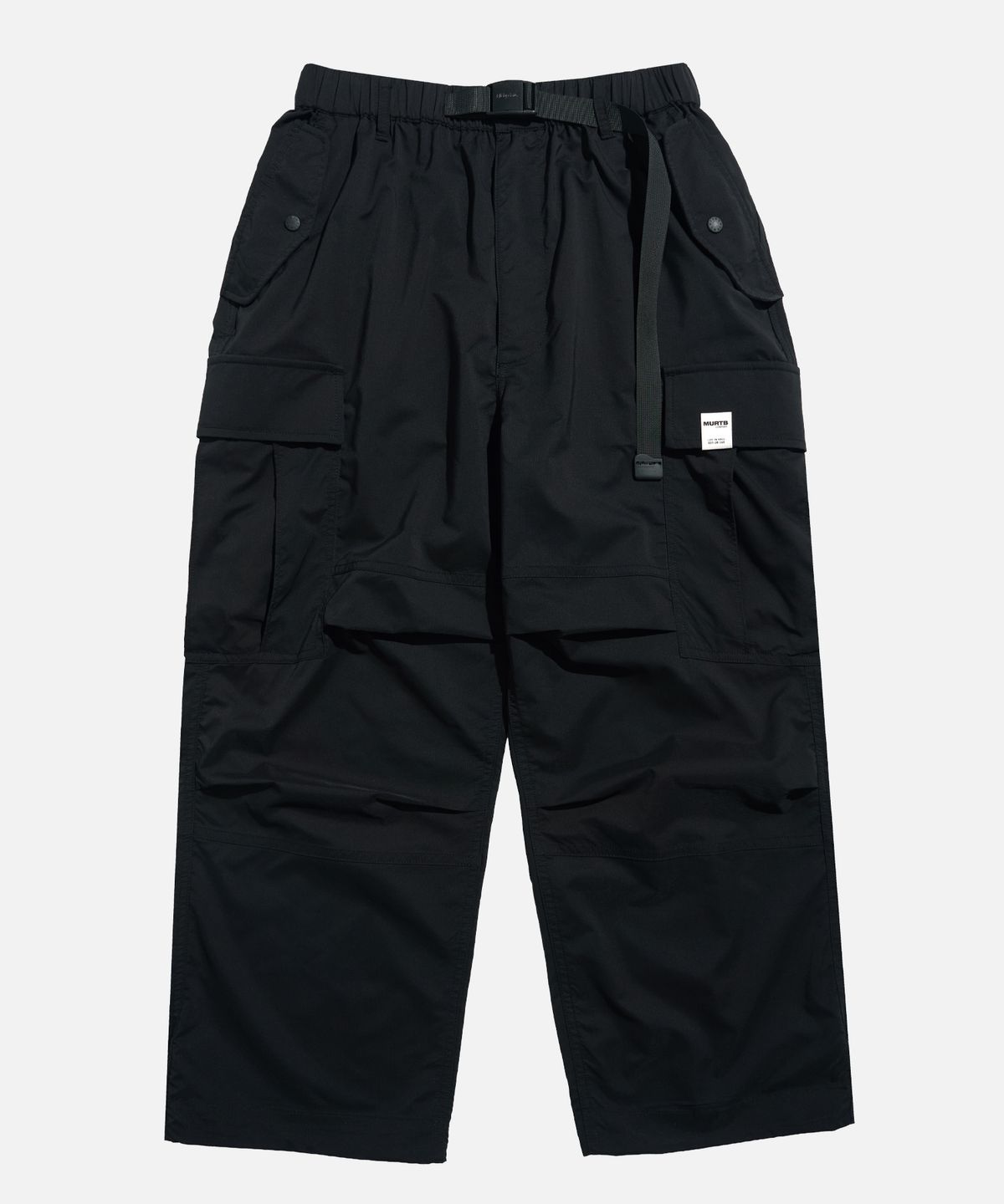 미드업데이트(MIDUPDATE) Volume Pleated Tech Cargo Pants black