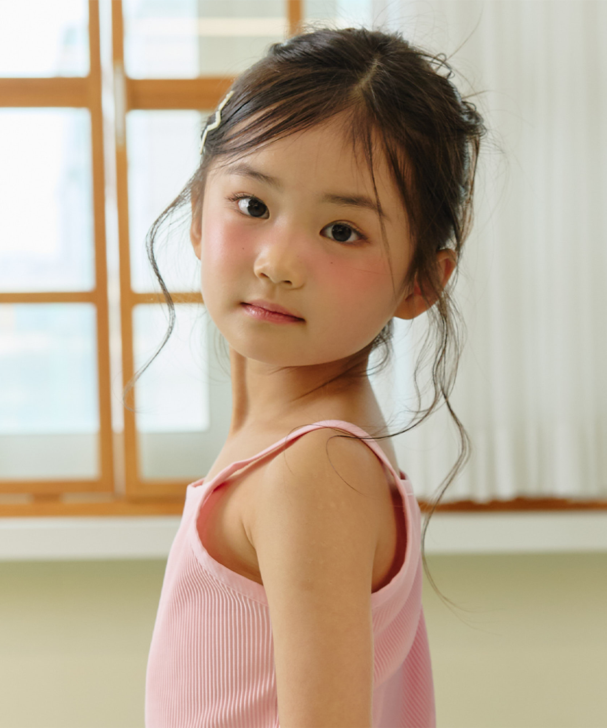 라메종드도도(LA MAISON DE DODO) SUMMER BREEZE PLEATS TOP (Baby Pink)_키즈플리츠