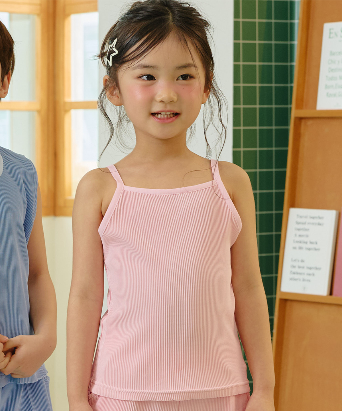 라메종드도도(LA MAISON DE DODO) SUMMER BREEZE PLEATS TOP (Baby Pink)_키즈플리츠