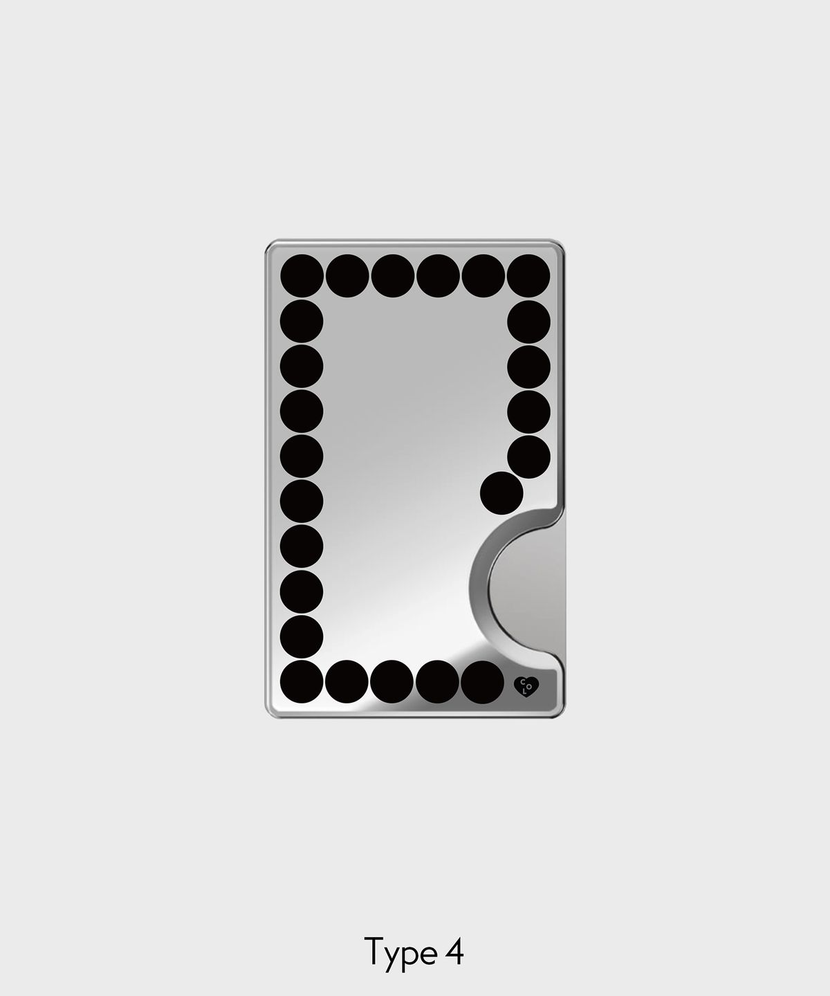 꼴라주바캉스(COLLAGEVACANCE) Dot Orbit Mirror MagSafe Card Wallet (Black, 4type) - 맥세이프 카드지갑