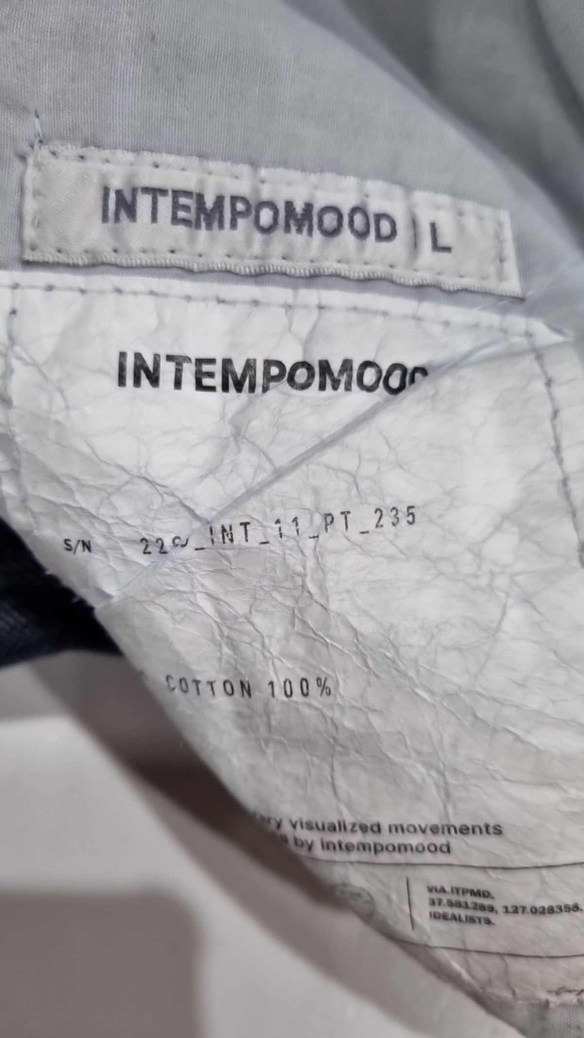 인템포무드(INTEMPOMOOD) 청/데님 팬츠 L