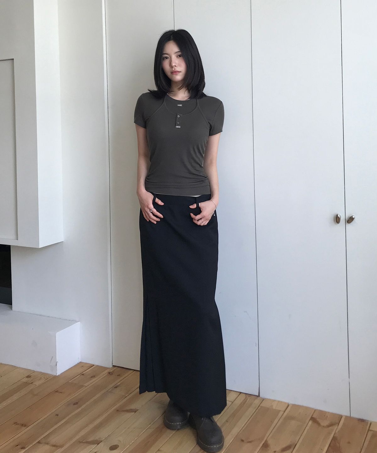 그로브(GROVE) LYNN LONG SKIRT (2COLOR)