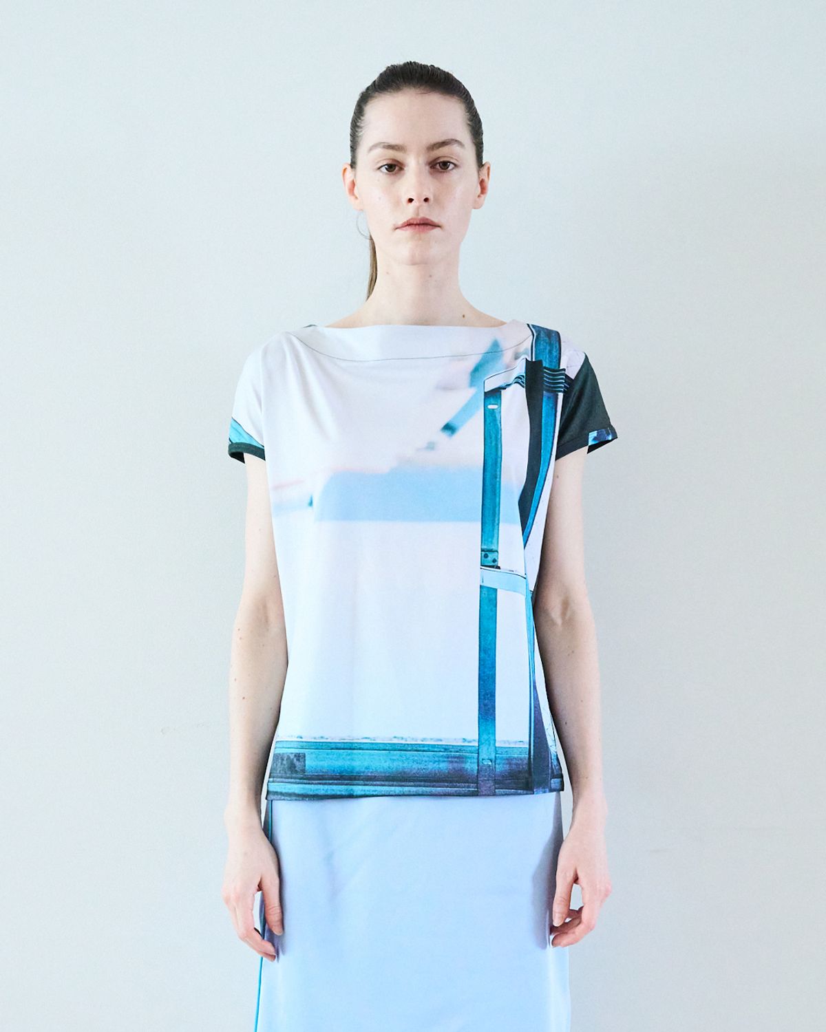 씬(SEEN) BOAT NECK BOTHSIDE T-SHIRTS (Window)