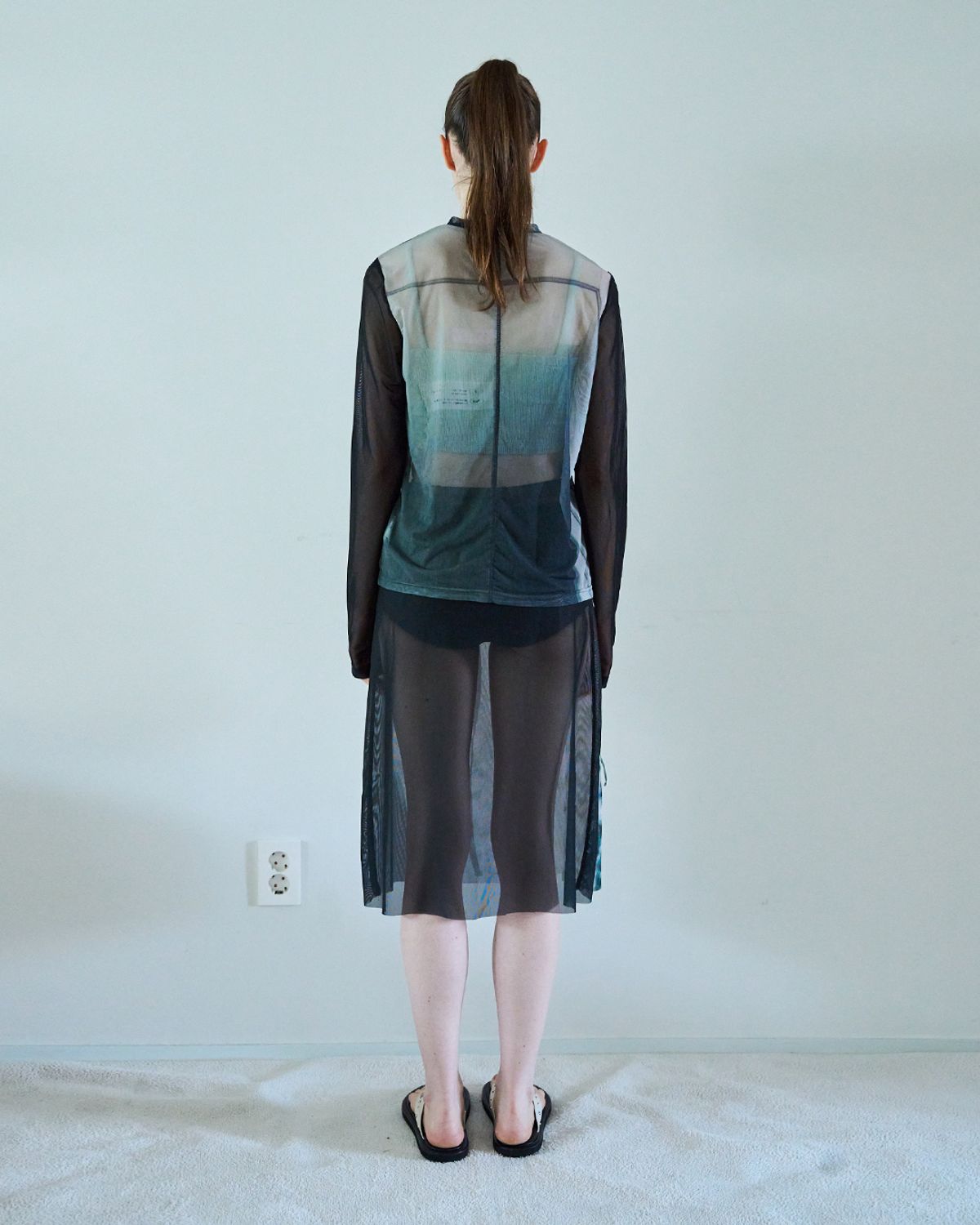씬(SEEN) PRINTING MESH LONG SLEEVE (Lighting)
