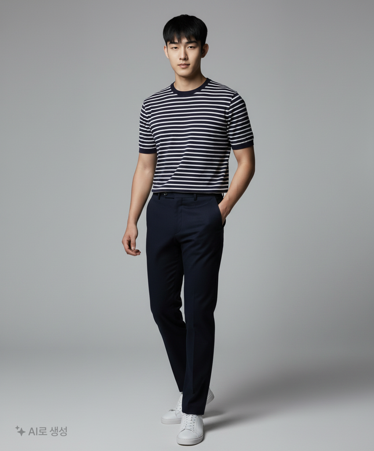 데이(THEY) [Cool Cotton100%] ONLY ONE 스트라이프 니트 (Summer. Ver) _(4 COLOR) XL