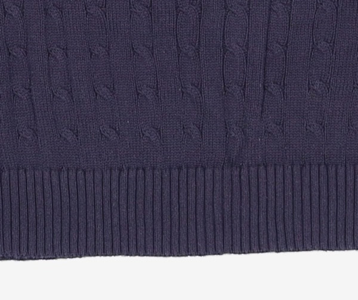 예일(YALE) [100% COTTON] 우먼즈 헤리티지 댄 케이블 니트 네이비 M