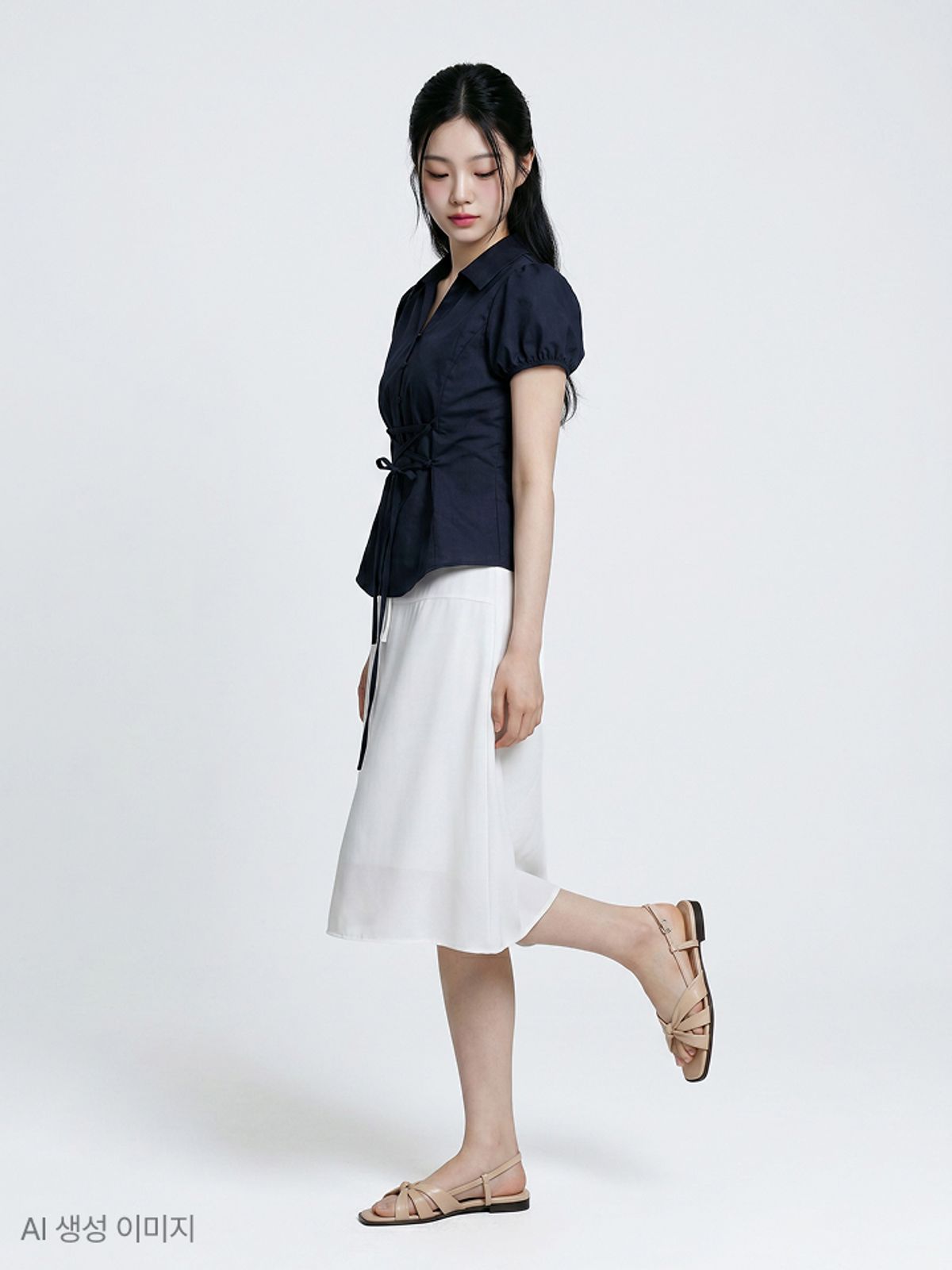 슈펜(SHOOPEN) 꼬임 스트래피 샌들 (2cm) HPWWNGS510