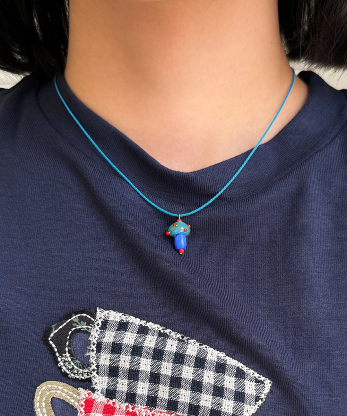 판타스틱 플래닛(FANTASTIC PLANET) mini mushroom string necklace (3colors)