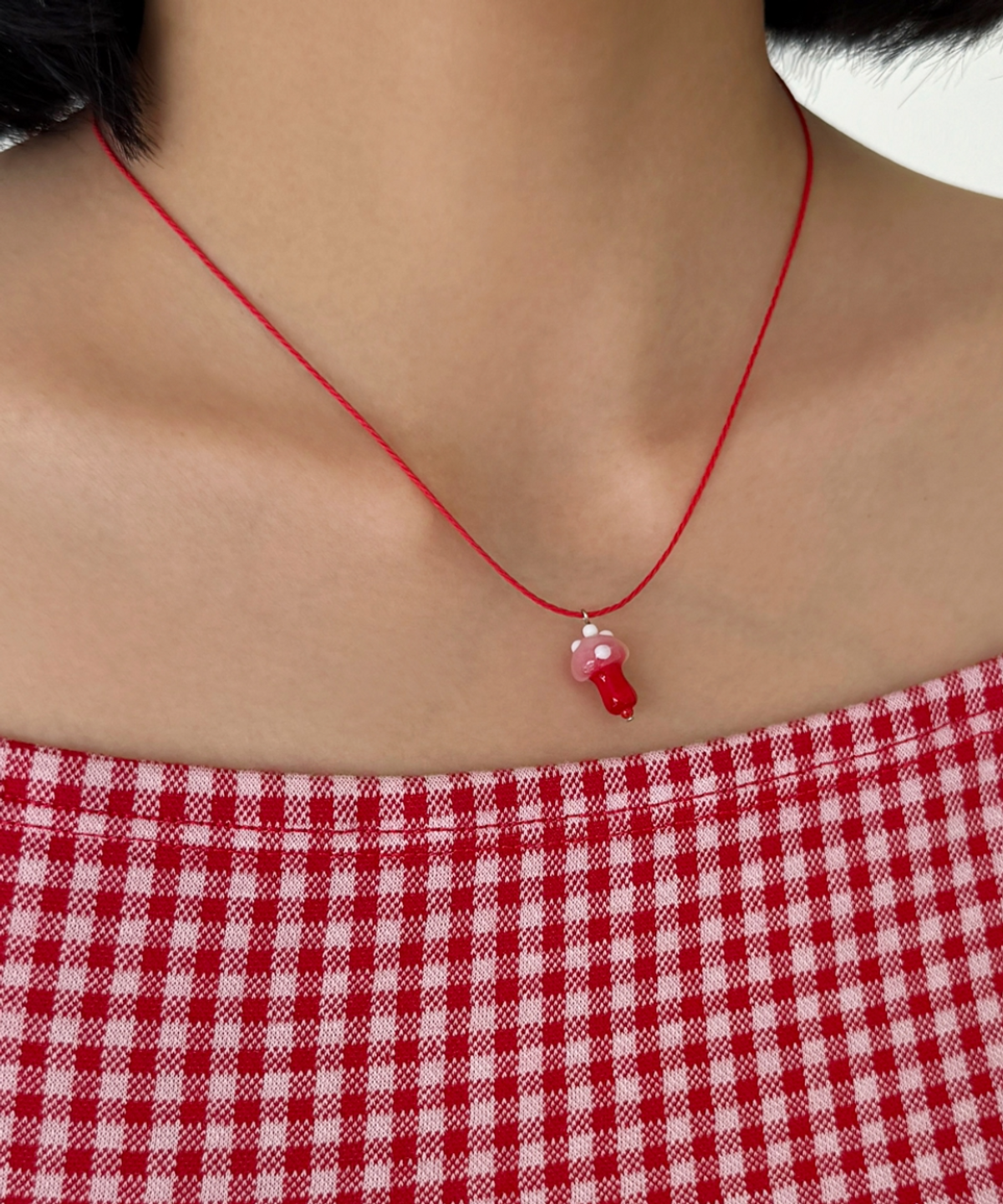 판타스틱 플래닛(FANTASTIC PLANET) mini mushroom string necklace (3colors)