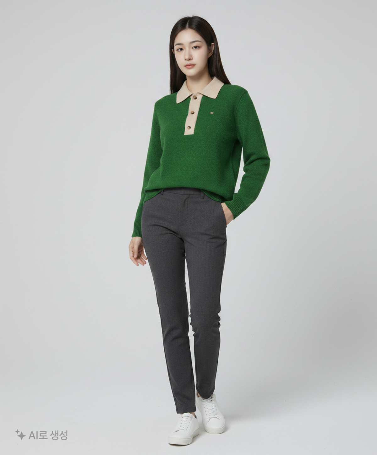 세터(SATUR) 나폴리 브러쉬 알파카 니트 블랙 그레이 L