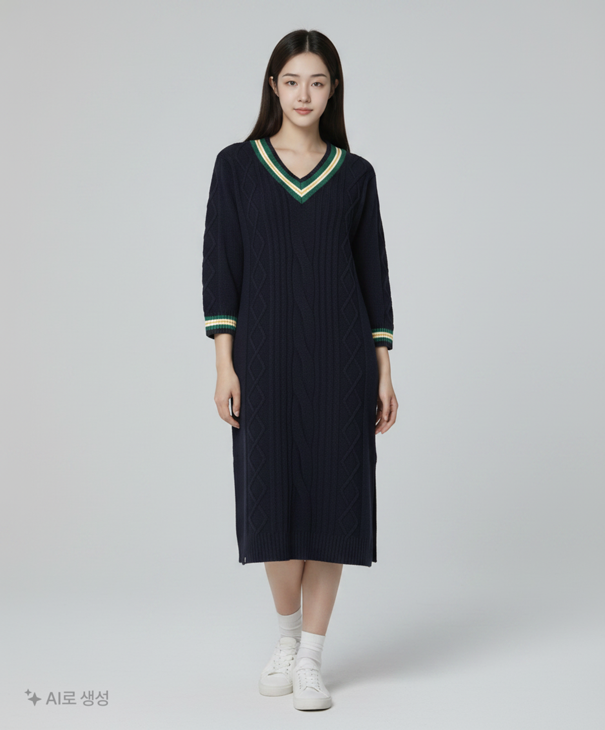 골라(GOLA) W 케이블 니트 원피스 W CABLE KNIT ONEPIECE FREE