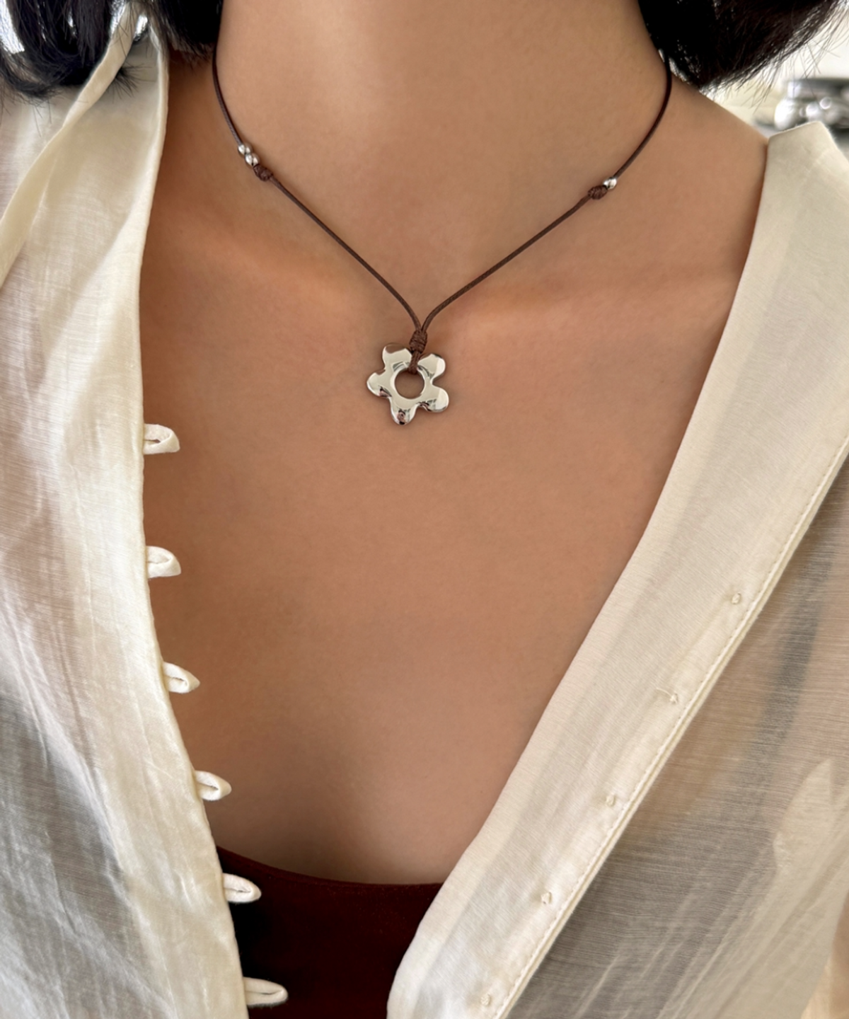 판타스틱 플래닛(FANTASTIC PLANET) flower string necklace (7colors)