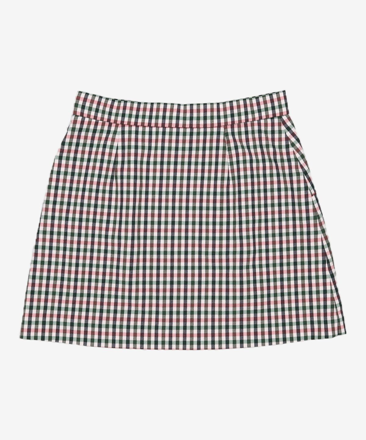 룩캐스트(LOOKAST) PINK GINGHAM CHECK MINI SKIRT M