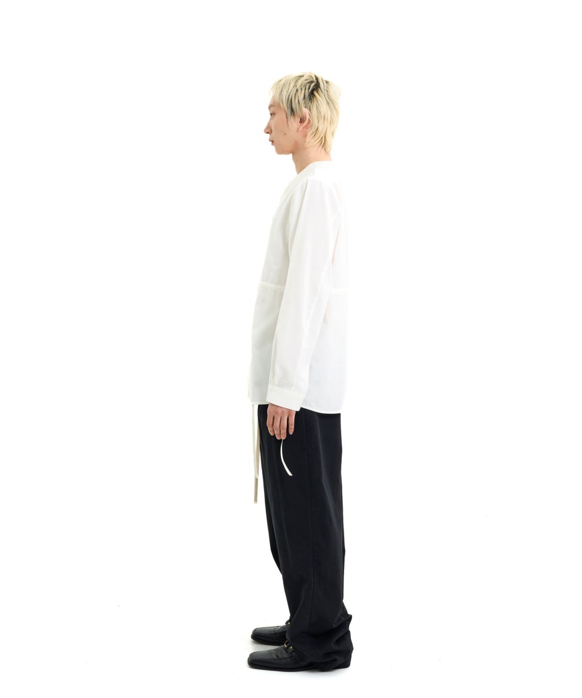 래크로프(LACKROPE) TIE TUNIC SHIRT - WHITE