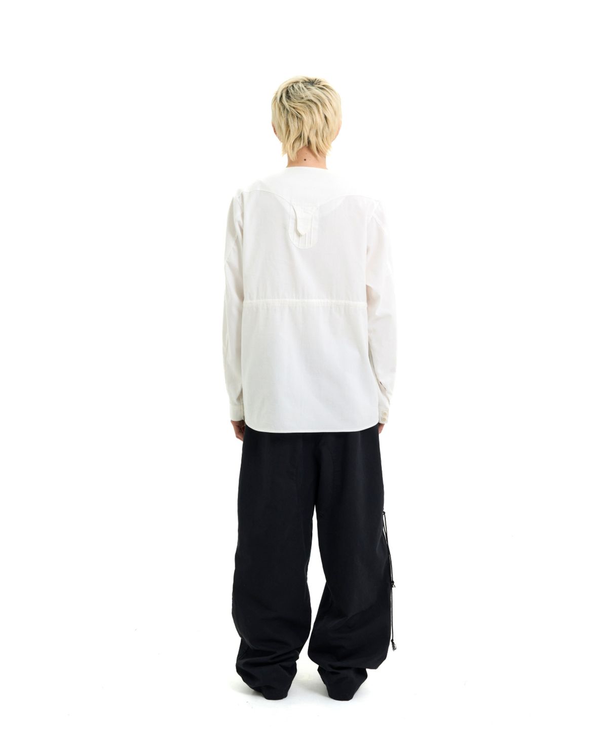 래크로프(LACKROPE) TIE TUNIC SHIRT - WHITE